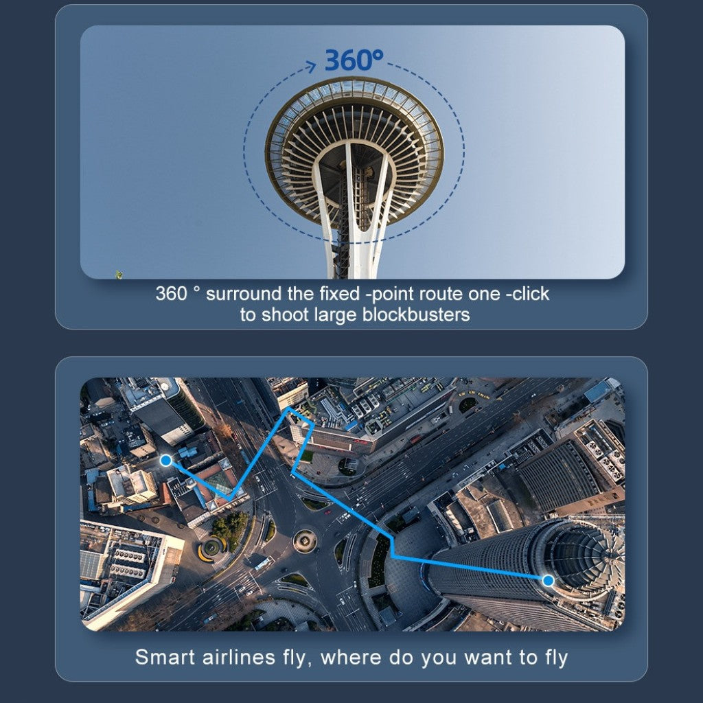 Сгъваем дрон с 8k HD Двойна камера 360 ° на заснемане "Дрон S169 с 4К двойна камера с електронна стабилизация и 300 м обхват"