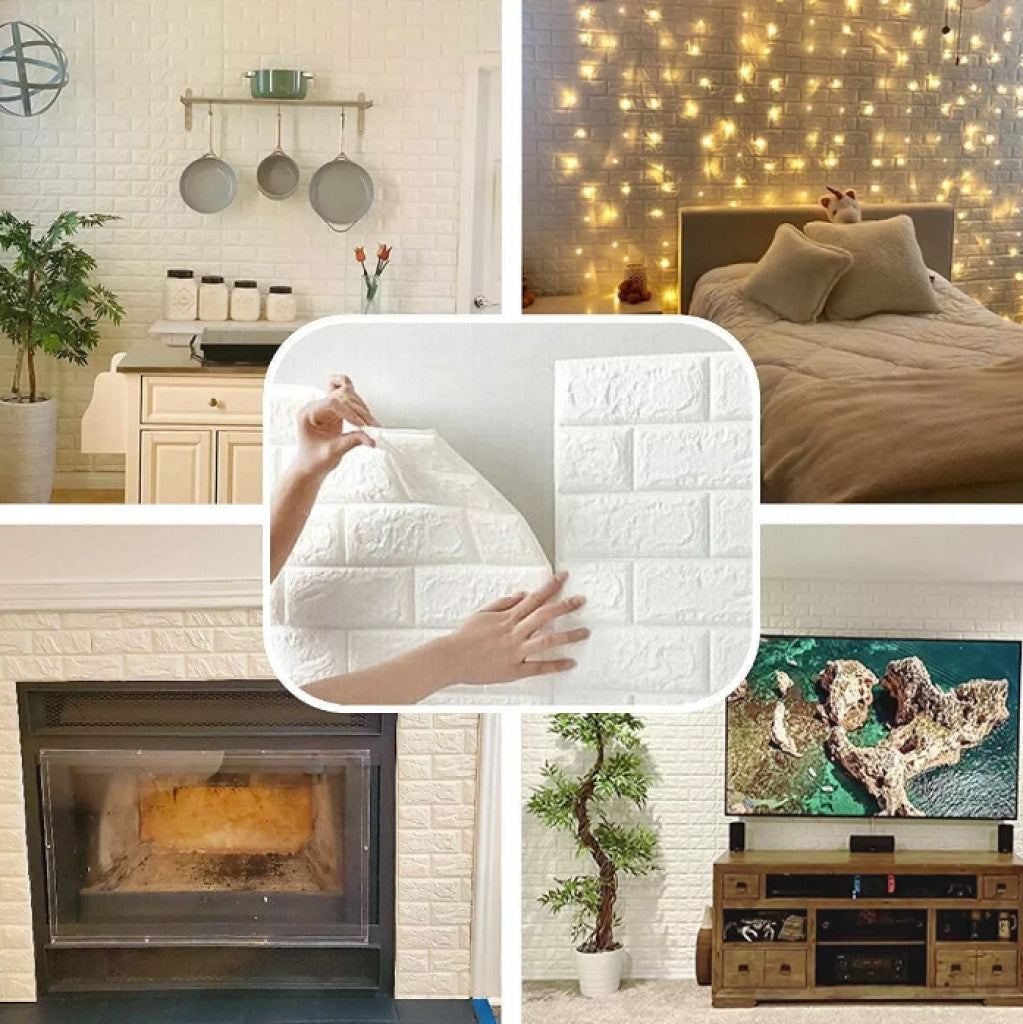 Декоративен 3D тухлен тапет от PE пяна – модерен стил и лесен монтаж 🧱✨